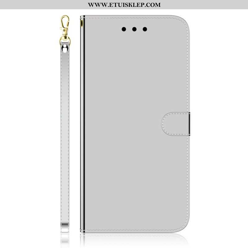 Etui Folio do Samsung Galaxy A13 5G / A04s Osłona Lusterka Ze Sztucznej Skóry